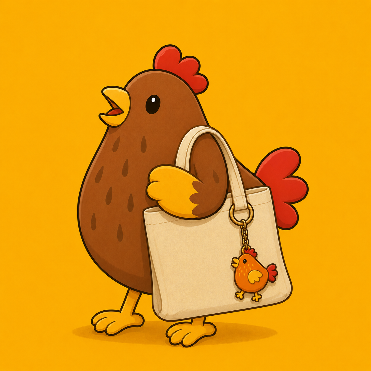 Portachiavi Galline Felici