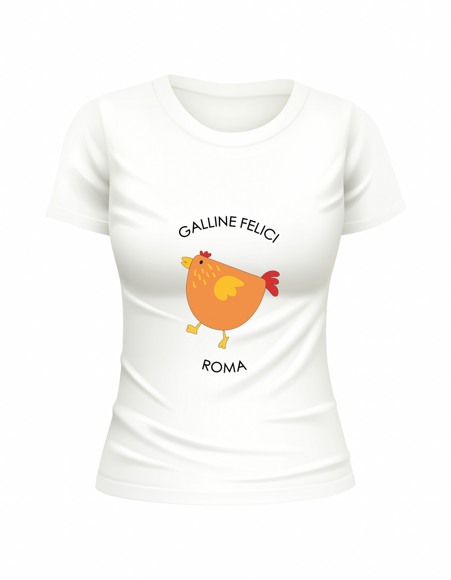 T-SHIRT GALLINE FELICI DONNA