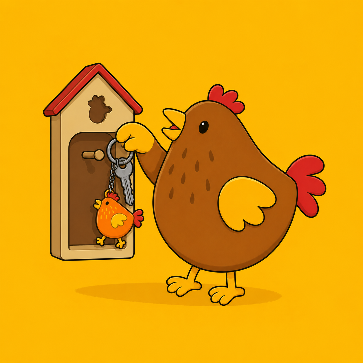 Portachiavi Galline Felici