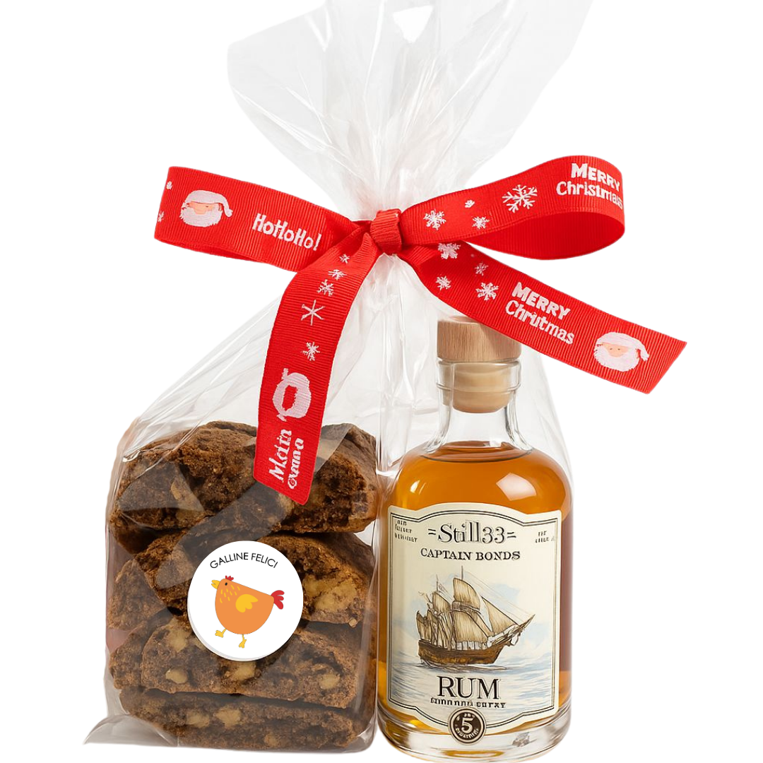 Rum e Cantucci artigianali al cioccolato