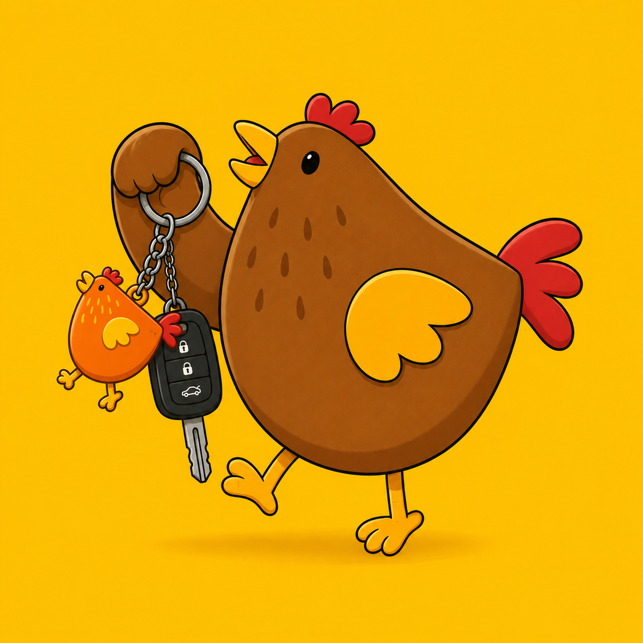 Portachiavi Galline Felici