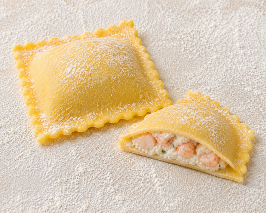RAVIOLI RICOTTA E SCAMPI