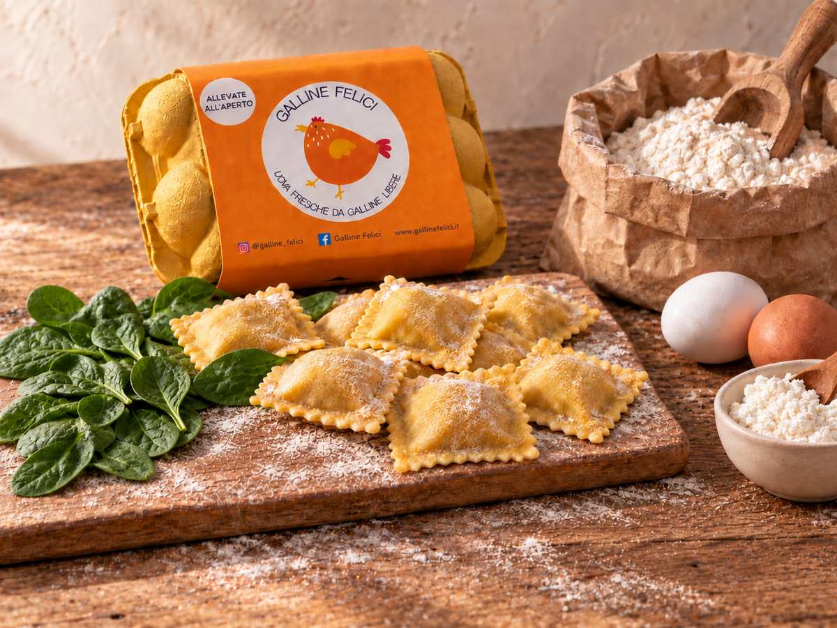 RAVIOLI RICOTTA E SPINACI